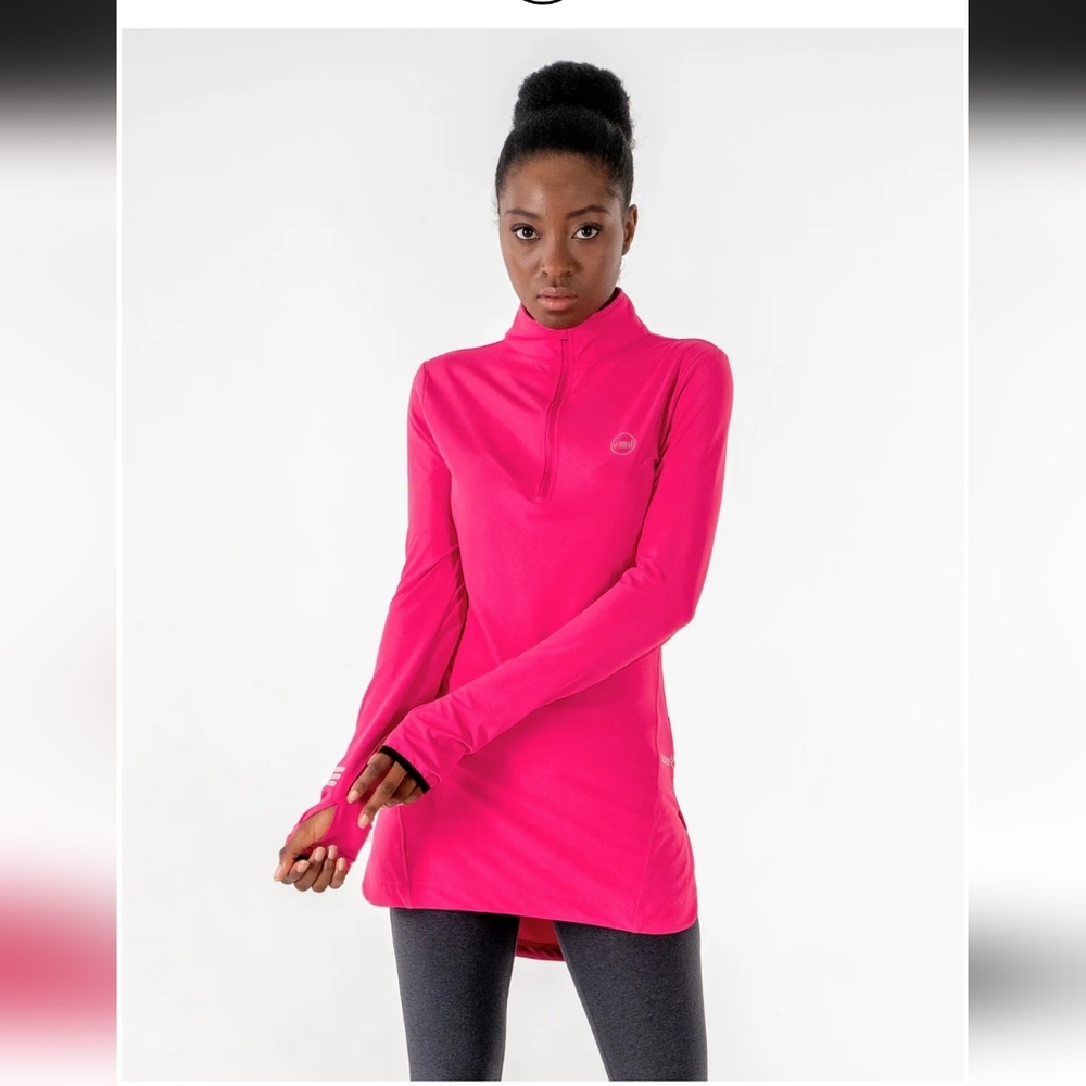 Veil Spark Half-zip Pink Long Sleeve Athletic Top NWT M